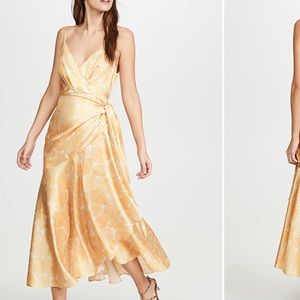 ACLER DANA WRAP DRESS | BRAND NEW WITH TAGS | US SIZE 4 | Midi | yellow gold